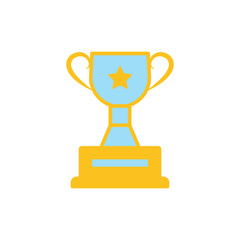 trophy icon, flat, design, vector, illustrations, education, style, trendy, collections