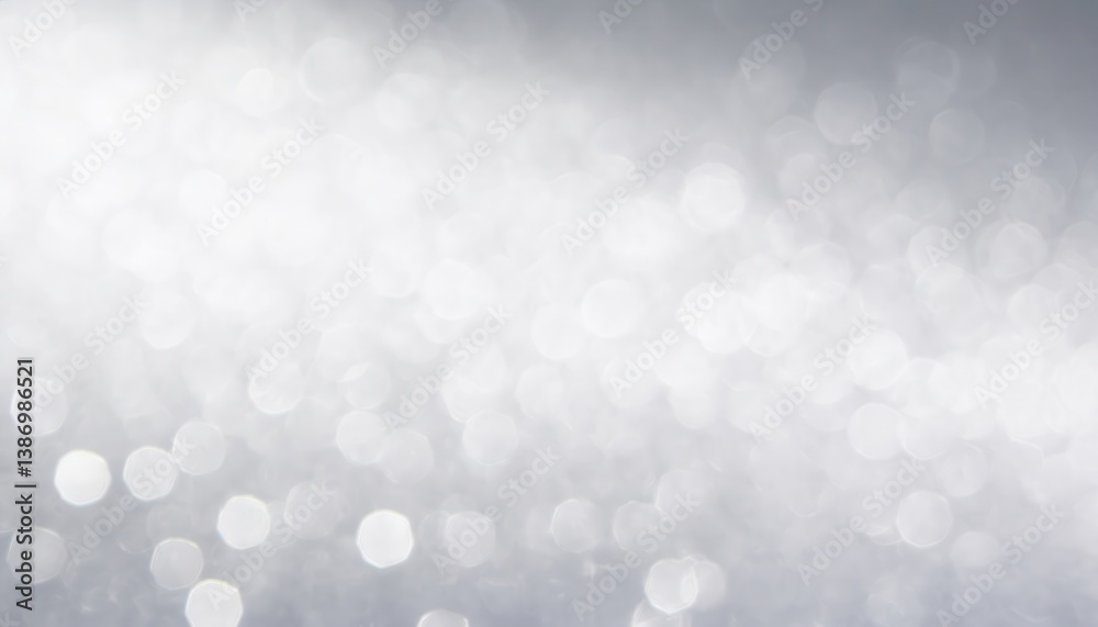 Poster soft white bokeh with glowing light reflections on a blurred background, ethereal abstract texture f