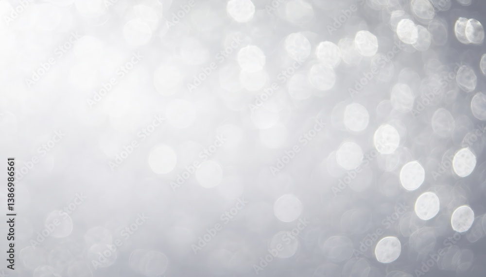 Poster soft white bokeh with glowing light reflections on a blurred background, ethereal abstract texture f