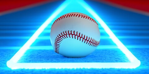 Baseball in Neon Triangle