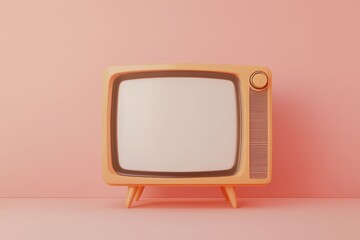 Retro TV on pastel background (1)