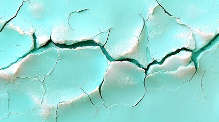 Cracked Aqua Paint Texture