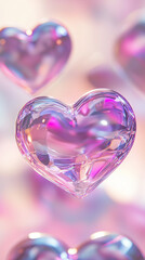 Fototapeta premium heart shaped glass