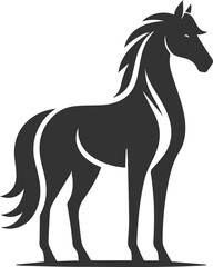 Obraz premium Horse animal vector black