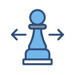 Chess Pawn Representing Strategy or Decision Making Icon Design