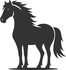Horse animal vector black