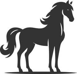 Horse animal vector black
