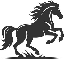 Horse animal vector black