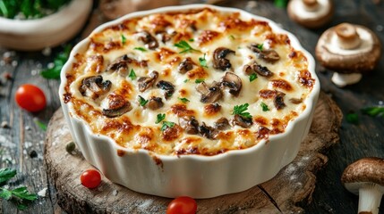 Mushroom and Cheese Casserole Recipe