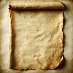 Aged scroll on parchment background