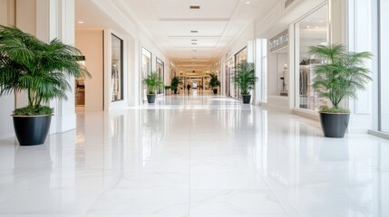 Fototapeta premium Empty upscale retail corridor