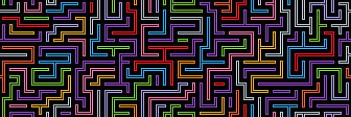 Abstract seamless pattern of horizontal and vertical lines. imitation of a maze. Background template for design and creativity