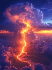 Lightning Spectacular on the Prairie River