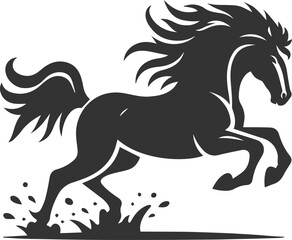 Horse animal vector black