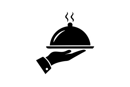 Restaurant cloche icon vector illustration design symbol for food service menu, cloche, restaurant, food, service, menu, icon, vector, illustration, design, symbol, dish, cover, serving, plate, meal