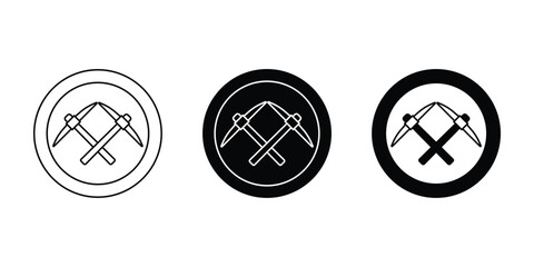 Coin miner crypto icon with sleek, minimal design. Ideal for digital currency, blockchain, and mining apps. High-quality vector, fully scalable and easy to customize.