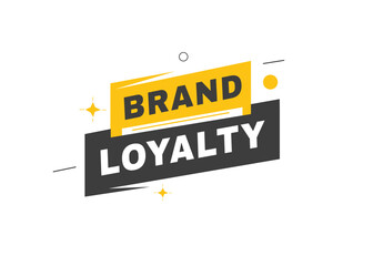 Naklejka premium Brand loyalty banner vector icon label element design. Modern template for announcement, marketing.