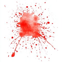 Red watercolor splatters