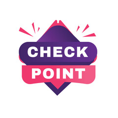 Check Point banner symbol isolated speech template. Vector isolated for announce, business Advertising design.