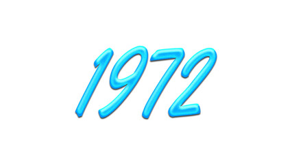 Glowing blue effect of number 1972 on white background.