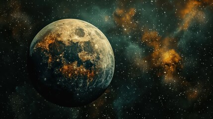 Fototapeta premium Fantasy Planetary in outer space sky template background