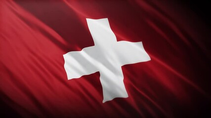 Waving Flag Animation of Switzerland in 4K | Migration  Immigration, Travel and Destination Concept - Powered by Adobe