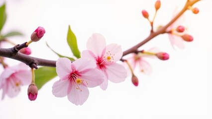 Naklejka premium Delicate Pink Cherry Blossoms In Spring