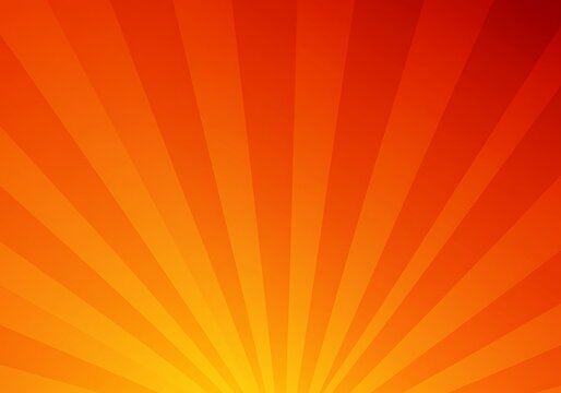 A vibrant sunrise bursting with fiery orange and red rays, a radiant explosion of warm color radiating outwards.