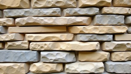 Obraz premium Rough Stone Wall Texture, Close Up