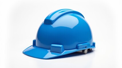 Fototapeta premium Isolated Blue Construction Worker Safety Helmet