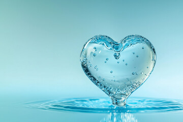 heart shaped water