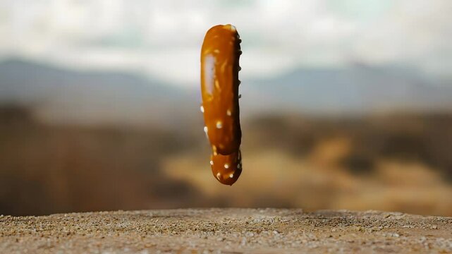 Hovering Anti Gravity Ingredients, Floating pretzel in zero gravity