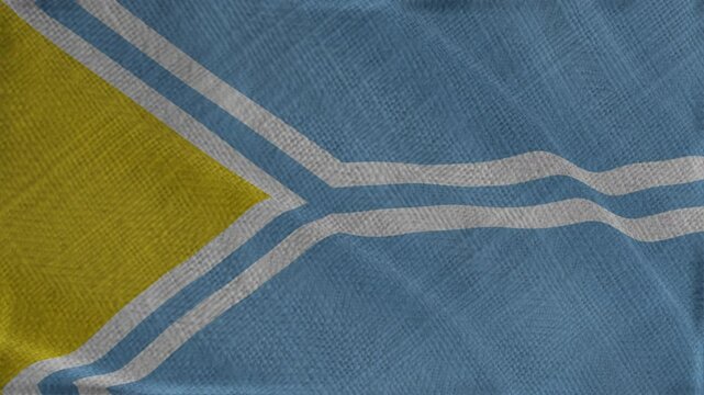 Flag of Tuva, Tuva 3D Animation flag waving in the wind. 4K Tuva Flag Animation waving with fabric texture.
