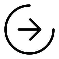Forward Arrow Outline Icon