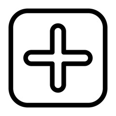 Obraz premium Add Outline Icon