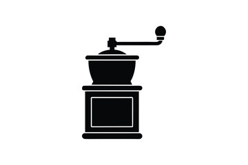 A coffee grinder icon silhouette art design.eps