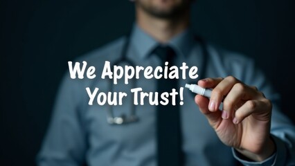 Medical Professional Writing We Appreciate Your Trust