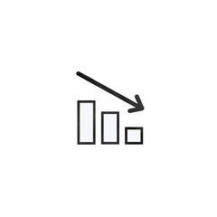 Declining Bar Graph Icon