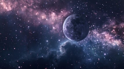 Obraz premium Fantasy Planetary in outer space sky template background