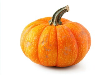 Obraz premium Vibrant Orange Hubbard Squash Isolated Against a Clean White Backdrop