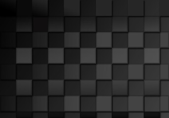 Dark black and white Box Pattern Abstract seamless background.