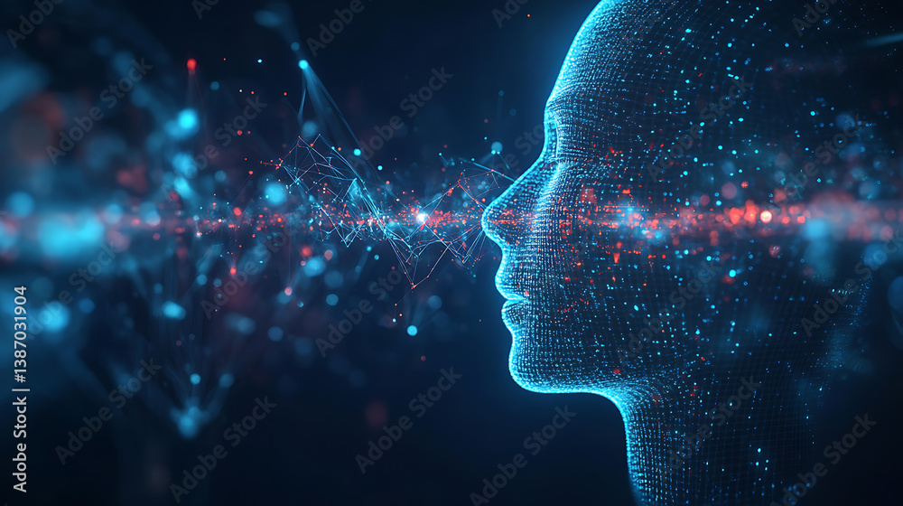 Poster an ai powered system enhancing voice synthesis by analyzing speech patterns, tonal variations, and u