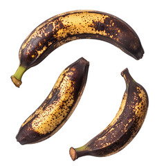 Fresh ripe bananas isolated on white background. transparent background