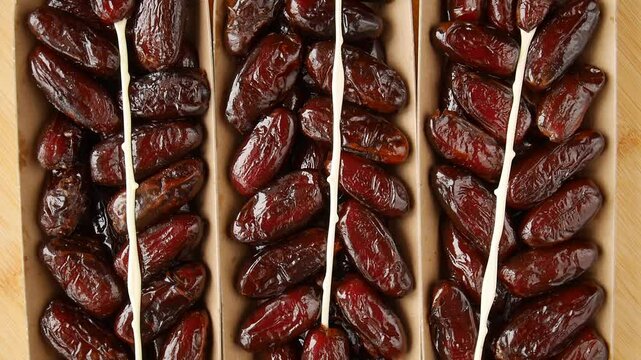 Dates in a packaging box.