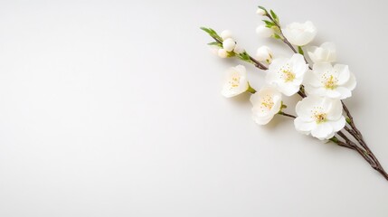 Delicate spring blossoms on a white background (8)