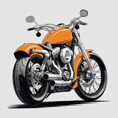 vector art motorcycle for graphic design purposes