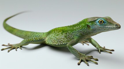 3D model of a multi-colored green anole