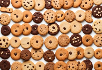 Obraz premium Cookies collection on a white background