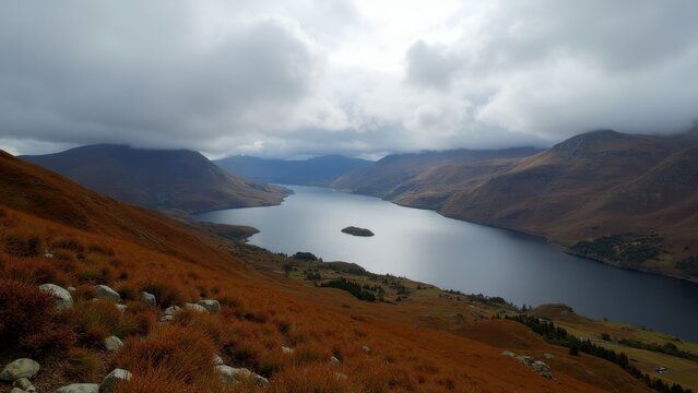Loch Hourn Landscape Under Moody Skies, Scotland