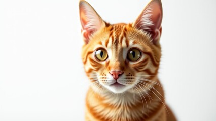 Cute Ginger Tabby Cat Portrait